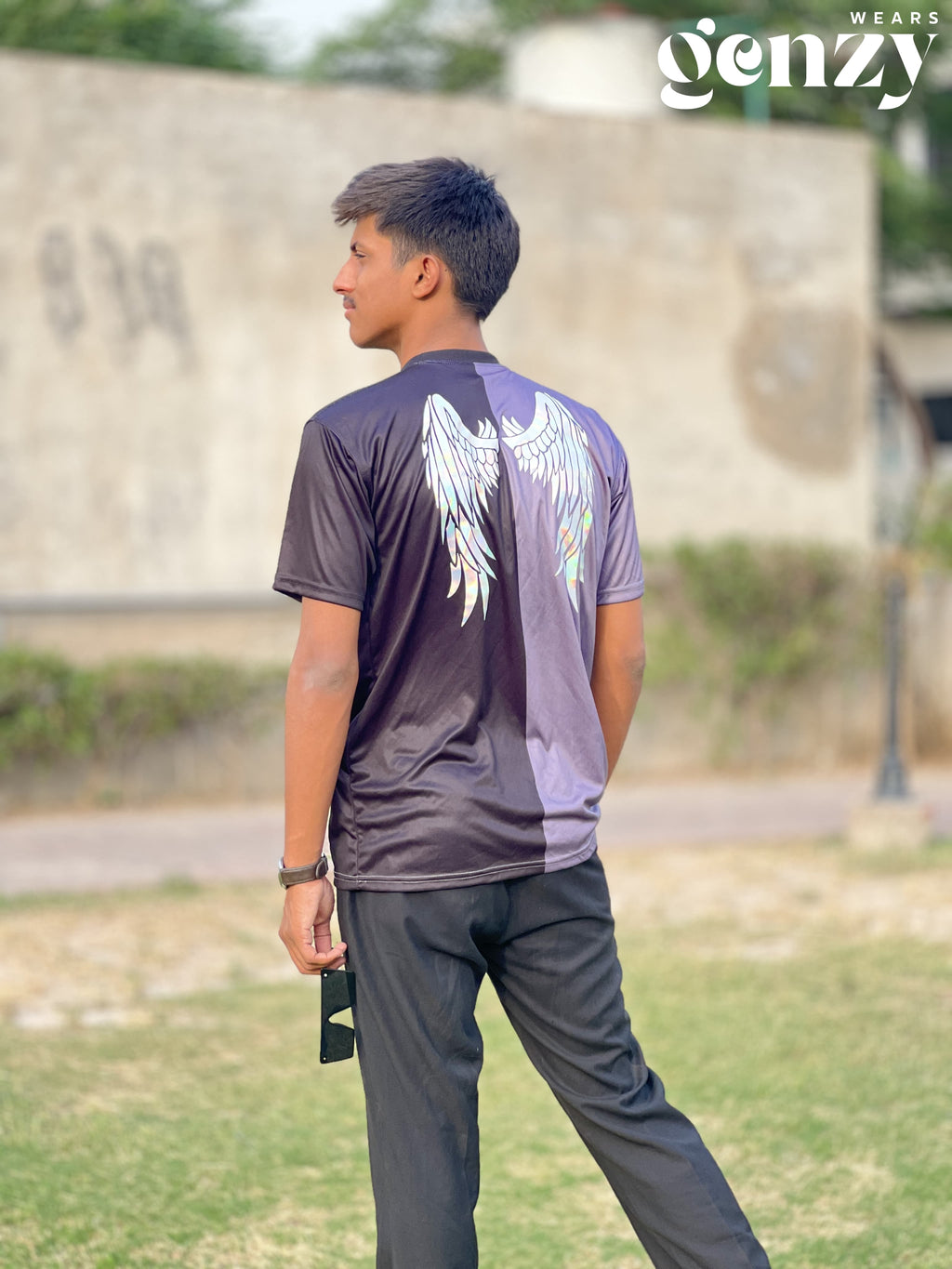 Shinny Wings Half Sleeve Graphic T-Shirt for Men